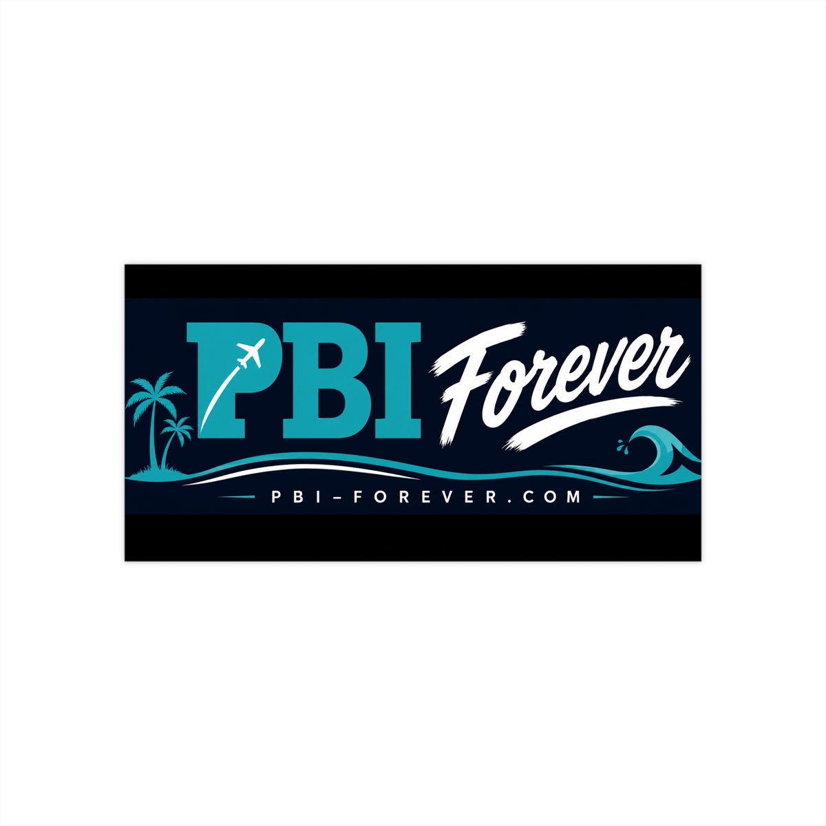 PBI Forever Coastal Surf Bumper Sticker
