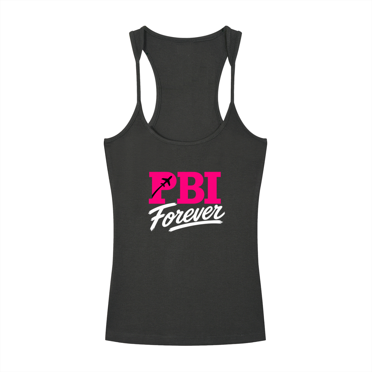 PBI Forever Pink Flamingo Racerback Tank Top