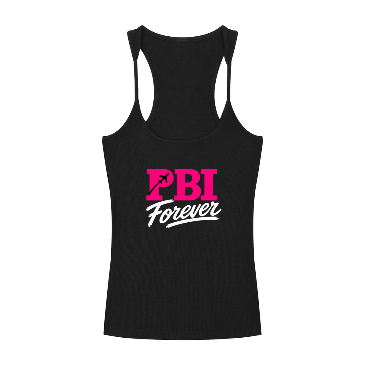 PBI Forever Pink Flamingo Racerback Tank Top